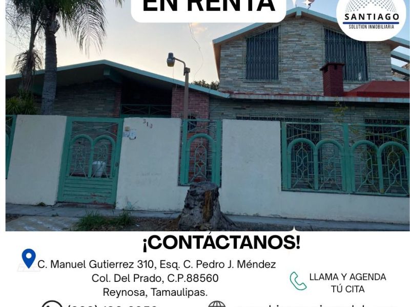Casa en renta en la Colonia Del Prado en Reynosa, Tamaulipas