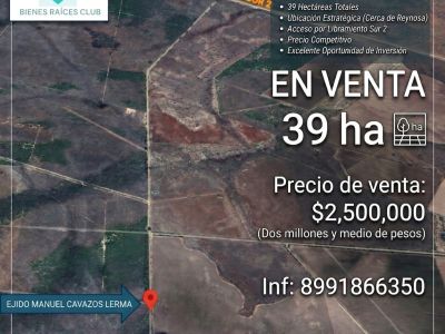 39 HECTAREAS EN VENTA 